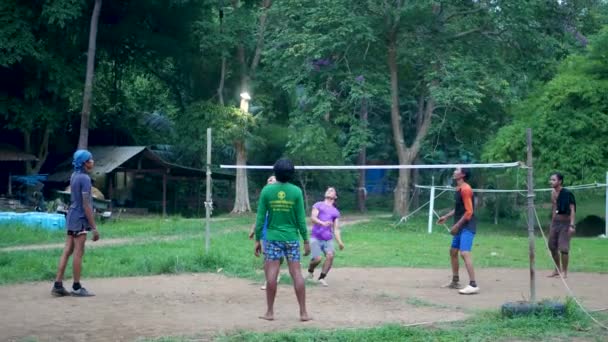 Ang Thong Thailand Juni 2019 Thailändische Teenager Spielen Sepak Takraw — Stockvideo