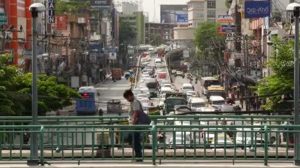 Bangkok Thailand Hazi Ran 2019 Krungthep Başkentinde Zafer Monumet Yakınlarında — Stok video