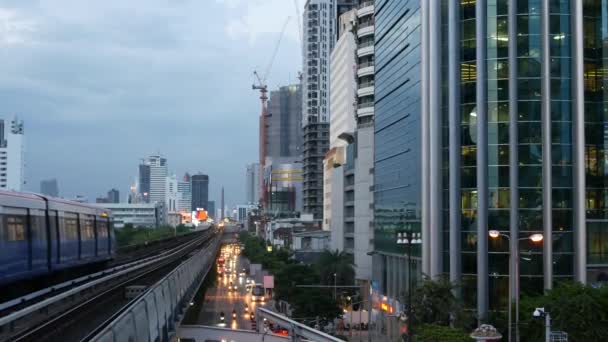 Bangkok Thailandia Luglio 2019 Veduta Della Moderna Città Asiatica Dalla — Video Stock