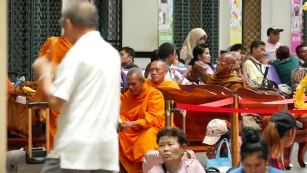 Bangkok Thailand Juli 2019 Hua Lamphong Jernbanestation Statslige Jernbanetransport Infrastruktur – Stock-video