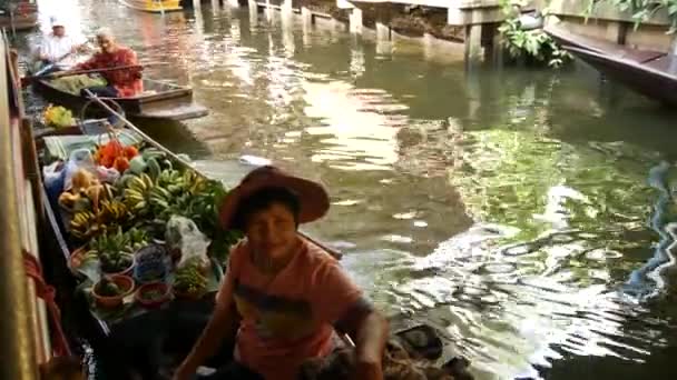 Bangkok Thailand Ιουλίου 2019 Lat Mayom Πλωτή Αγορά Παραδοσιακό Κλασικό — Αρχείο Βίντεο