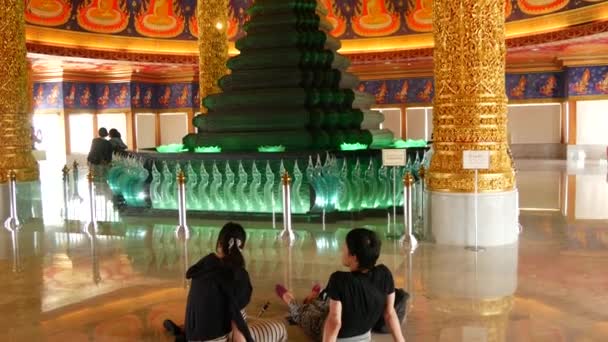 Bangkok Thailandia Luglio 2019 Wat Pak Nam Paknam Tempio Buddista — Video Stock