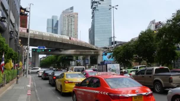 Bangkok Tailandia Julio 2019 Rascacielos Mahanakhon King Power Moderno Distrito — Vídeo de stock