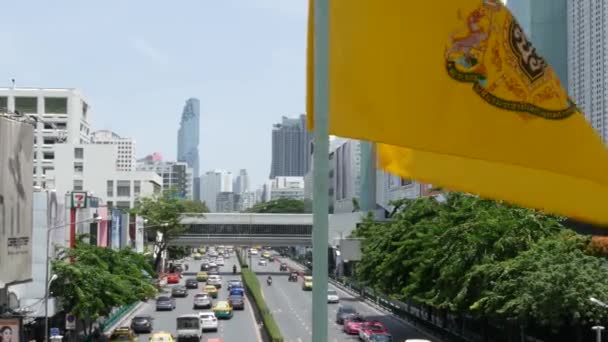 Bangkok Thailand Julho 2019 Arranha Céu Mahanakhon King Power Moderno — Vídeo de Stock