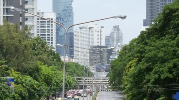 Bangkok Thailand Juli 2019 Mahanakhon King Power Skyskrapa Moderna Sathorn — Stockvideo