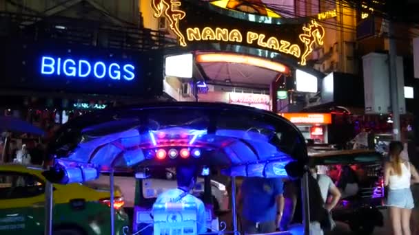 Bangkok Thailand Hazi Ran 2019 Nana Plaza Caddesi Nde Parlayan — Stok video