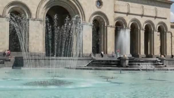 Yerevan Armenia Caucasus Agustus 2019 Lapangan Republik Tengah Ibukota Armenia — Stok Video