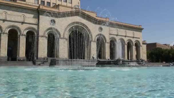 Yerevan Armenia Caucasus Agosto 2019 Plaza República Central Capital Armenia — Vídeo de stock