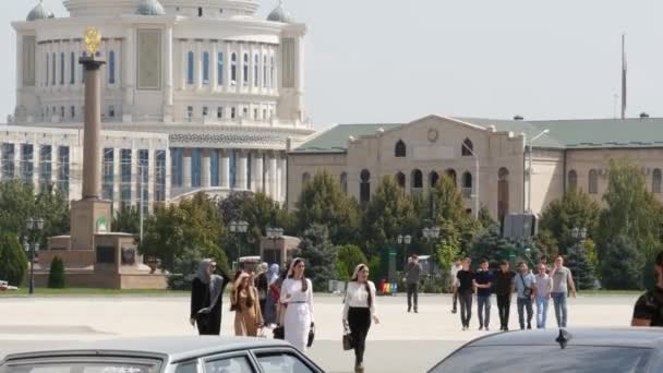 Grozny Chchen Republic Ichkeria Caucasus Russia September 2019 Day Civil — 비디오