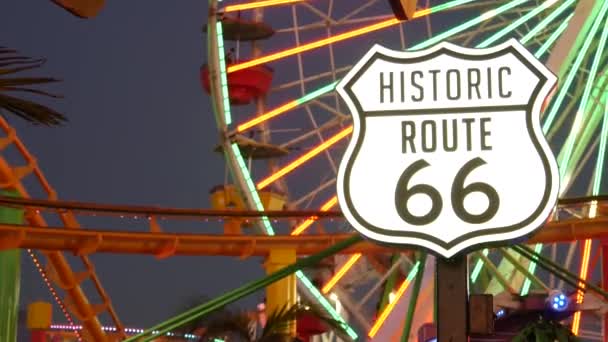 Santa Monica Los Angeles Usa Oct 2019 Iconic Road Sign — 图库视频影像