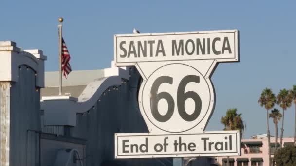Santa Monica Los Angeles Usa Ott 2019 Itinerario Storico Famoso — Video Stock