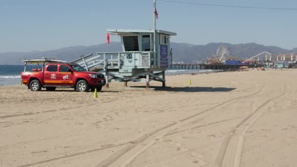 Santa Monica Los Angeles Usa Out 2019 Estética Praia Verão — Vídeo de Stock