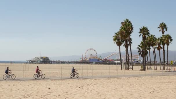 Санта Моника Лос Анжелес Сша Октября 2019 Года Калифорнийский Летний — стоковое видео