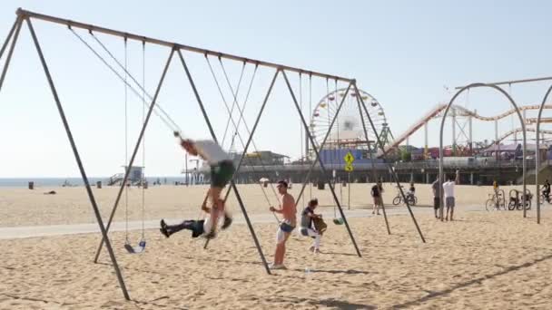 Santa Monica Los Angeles Usa Oct 2019 Californie Été Océan — Video