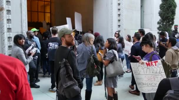 Los Angeles California Usa Oct 2019 People Strike Hall Justice — Stock Video