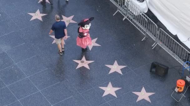 Los Angeles California Usa Nov 2019 Walk Fame Promenade Hollywood — Stock Video