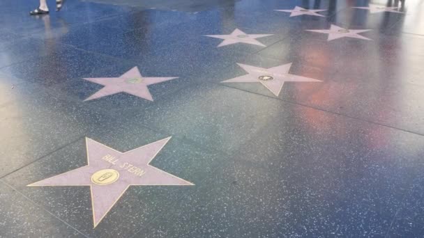 Los Angeles California Usa Nov 2019 Walk Fame Promenade Hollywoodi — Stock videók