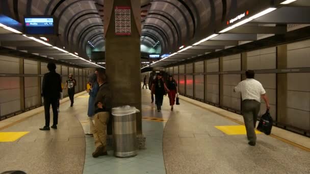 Los Angeles California Usa Nov 2019 Metro Rail Transport System — Stock video