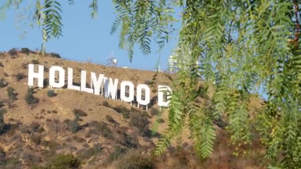 Los Angeles Kalifornien Usa November 2019 Ikonisches Hollywood Zeichen Große — Stockvideo