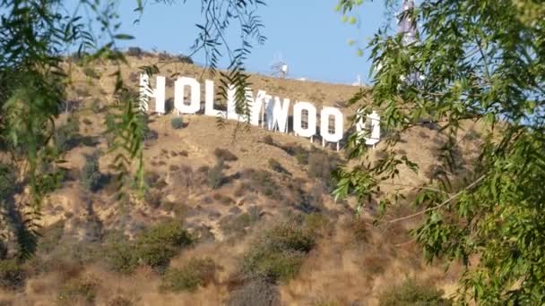 Los Angeles California Usa Nov 2019 Iconisch Hollywood Teken Grote — Stockvideo