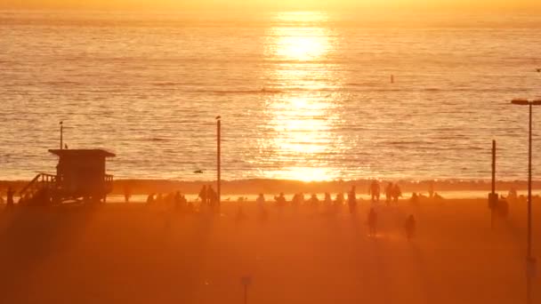 Santa Monica Los Angeles Usa Oct 2019 California Summertime Beach — Stock Video