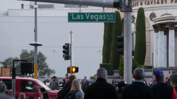 Las Vegas Nevada Usa Dec 2019 Orang Orang Yang Berjalan — Stok Video