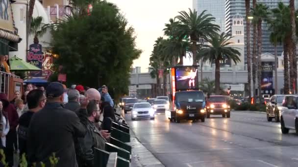 Las Vegas Nevada Usa Dic 2019 Personas Pasarela Peatonal Hombres — Vídeos de Stock