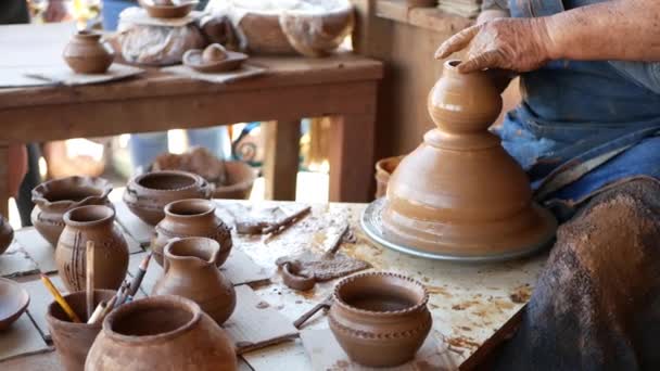 San Diego California Usa Ene 2020 Potter Trabajando Oldtown Mexicano — Vídeo de stock