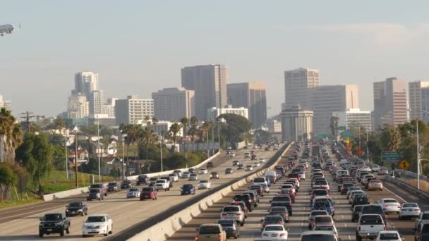 San Diego California Usa Jan 2020 Busy Intercity Freeway Traffic — Stock Video