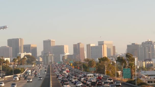 San Diego California Eua Jan 2020 Busy Intercity Autoway Traffic — Vídeo de Stock