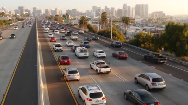 San Diego California Usa Jan 2020 Busy Intercity Freeway Traffic — Stock Video