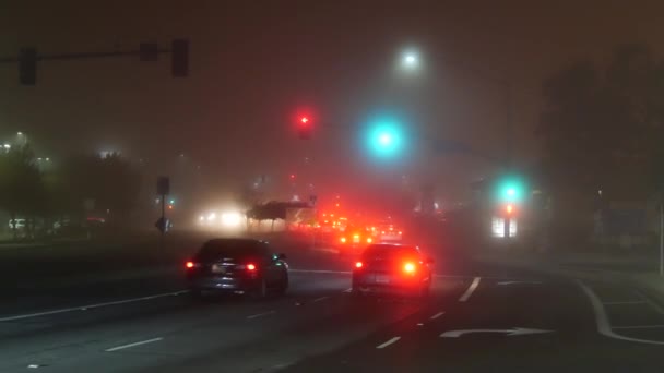 Vista California Ene 2020 Capa Marina Niebla Densa Cruce Entrada — Vídeo de stock