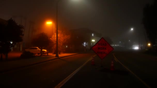 Vista Kalifornien Usa Jan 2020 Meeresschicht Dichter Nebel Der Kreuzung — Stockvideo