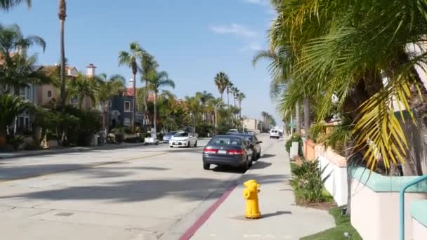 Oceanside California Usa Gen 2020 Tipica Strada Suburbana Diverse Case — Video Stock