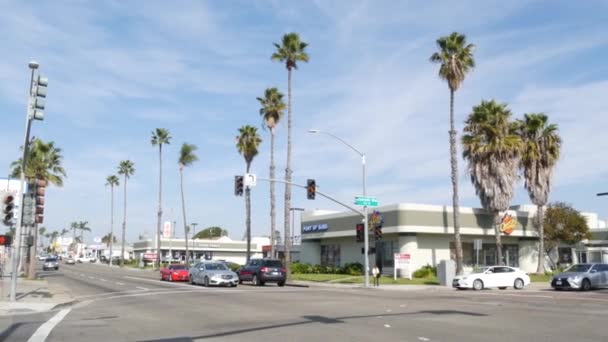 Окансайд Штат Калифорния Сша Января 2020 Года Пальмы 101 Километре — стоковое видео