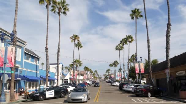 Oceanside California Usa Ocak 2020 Polis Şerifi Arabası Pier View — Stok video