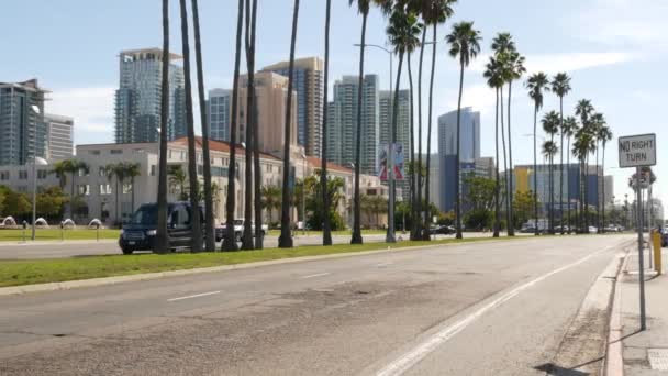 San Diego California Usa Jan 2020 County Civic Centre Downtown — 图库视频影像