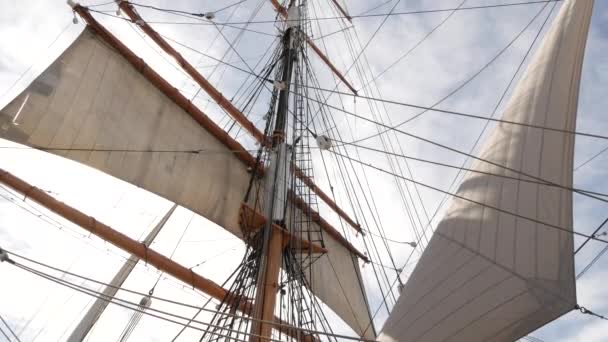 San Diego California Usa Jan 2020 Retro Sailing Ship Star — Αρχείο Βίντεο