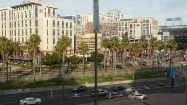 San Diego Kalifornia Usa Styczeń 2020 Miejska Panorama Metropolis Wieżowce — Wideo stockowe