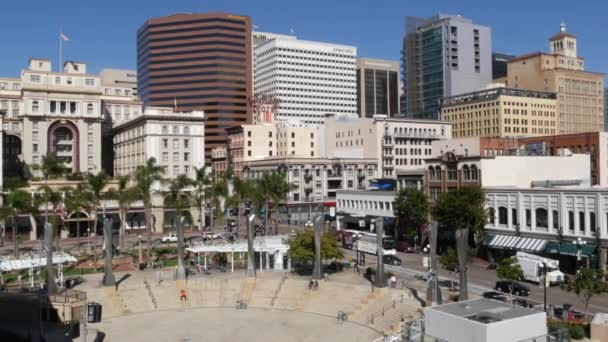 San Diego California Eua Fev 2020 Horizonte Urbano Metrópolis Centro — Vídeo de Stock