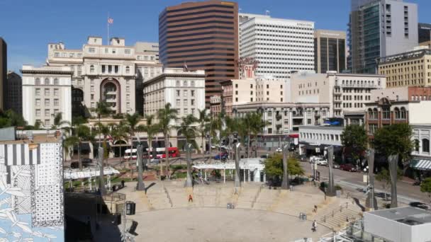 San Diego California Usa Feb 2020 Metropolis City Skyline Downtown — 비디오