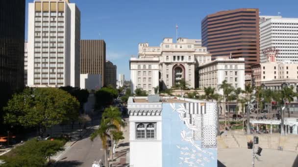 Сан Диэго Калифорния Сша Февраля 2020 Метрополис Городской Горизонт Центра — стоковое видео