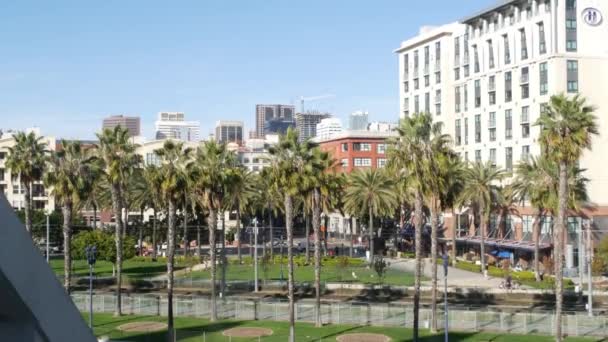 San Diego California Usa Feb 2020 Metropolis Urban Skyline Highrise — Stock Video