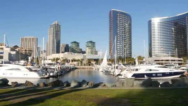 San Diego California Usa Feb 2020 마리나 Uss 컨벤션 Seaport — 비디오