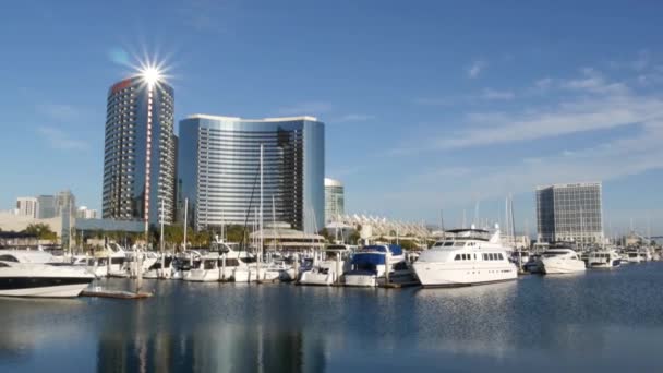 San Diego California Usa Feb 2020 마리나 Uss 컨벤션 Seaport — 비디오