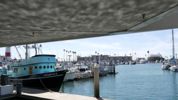 Oceanside Californie États Unis Février 2020 Village Portuaire Avec Bateaux — Video