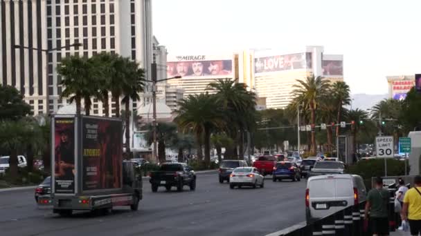 Las Vegas Nevada Verenigde Staten Mar 2020 Strip Boulevard Met — Stockvideo