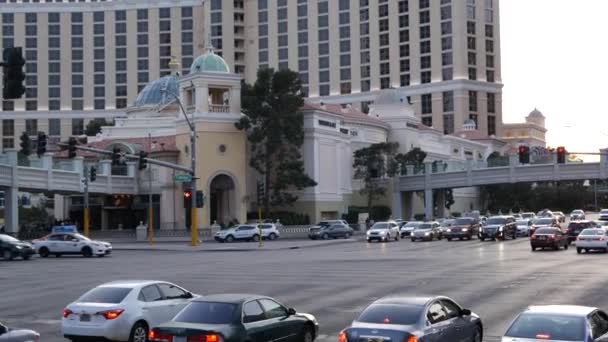 Las Vegas Nevada Usa Mar 2020 Strip Boulevard Dengan Kasino — Stok Video