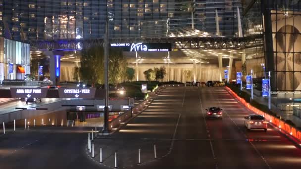 Las Vegas Nevada Usa Mar 2020 Geleceğin Şehir Merkezi Kumarhanesi — Stok video