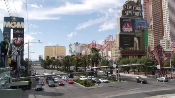 Las Vegas Nevada Verenigde Staten Mar 2020 Strip Boulevard Met — Stockvideo